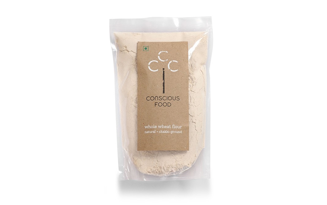 Conscious Food Whole Wheat Flour Natural+Chakki-Ground   Pack  500 grams